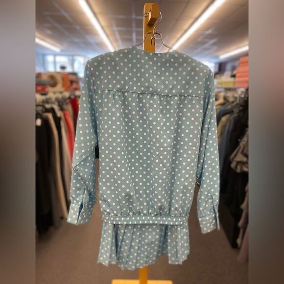 Anastasia Ladies 8 Baby Blue Polka Dot Skirt Set - Picture 4 of 11